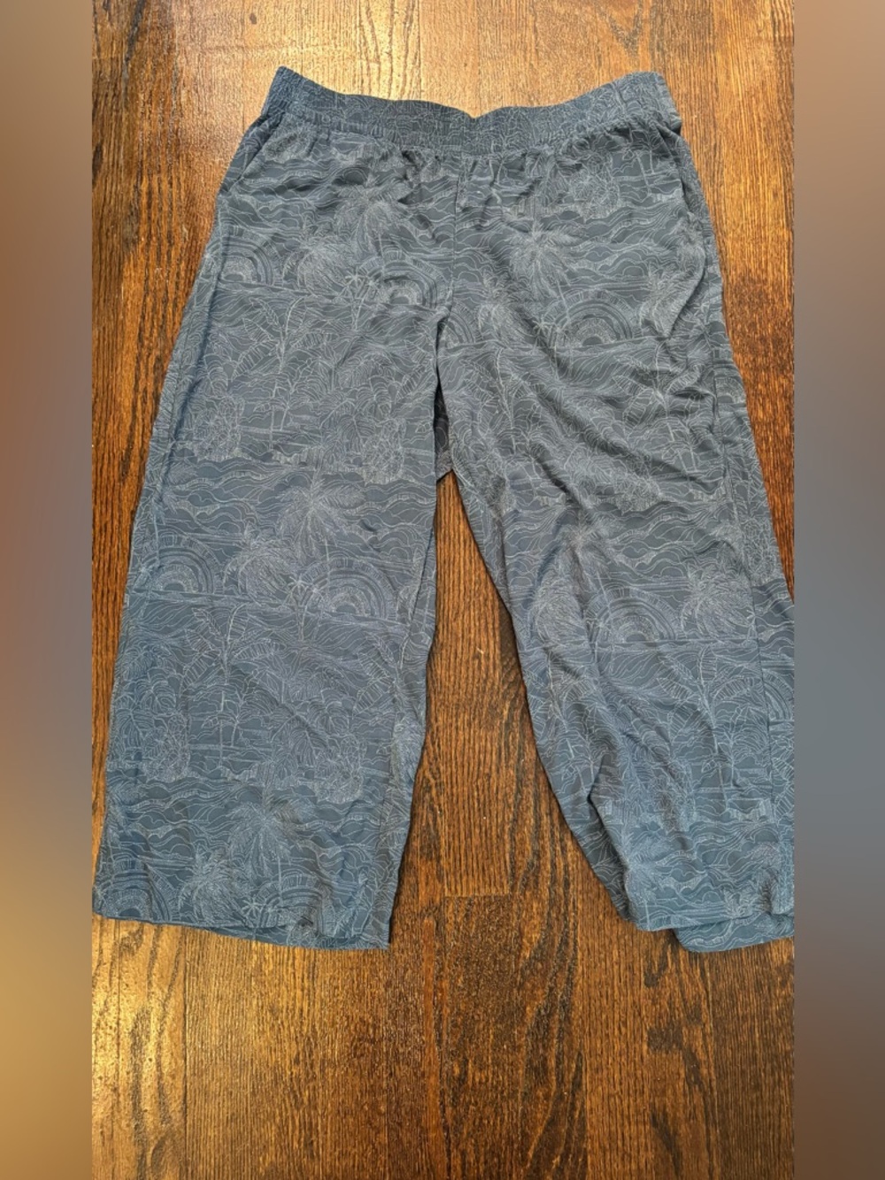 J. Jill Blue and White Pattern Cropped Pants